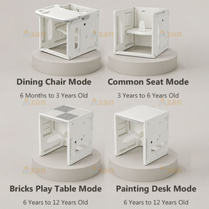 Chaise haute multifonctionnelle convertible pour bébé, chaise de repas pour enfants, table d'étude, table de construction, fabricant OEM ODM - Product Image 2