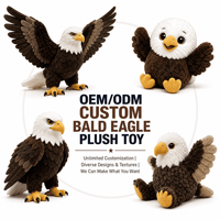 Fabricant de jouets en peluche Aigle chauve personnalisés OEM ODM Vente en gros Animal en peluche réaliste oiseau américain pour mascottes de marque et cadeaux