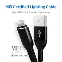 Câble de charge rapide en nylon tressé Dairle, câble de charge mobile haute vitesse, certifié MFi, USB A vers Lightning