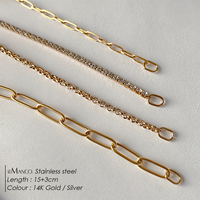 Bracelet à breloques EMANCO, chaîne de perles DIY, acier inoxydable, réglable, style trombone, bijoux faits à la main, vente en gros, dropshipping