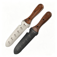 Couteau de jardinage multifonction japonais en acier inoxydable Hori Hori, outil de désherbage et de creusement, couteau de poche assisté avec manche en bois