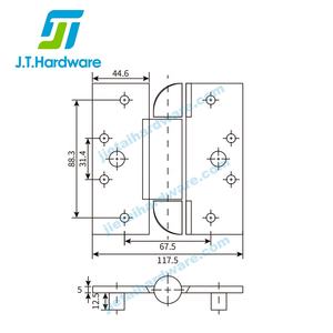 مُفاصل قوي من Die Casting SS 304 مُفصل من Mortise مُفصلة للاستعمال كحجز لأمان المؤسسات - Product Image 6
