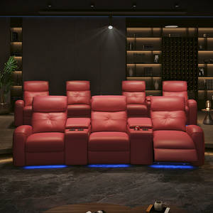 Sièges de cabine électriques de première classe, salle audiovisuelle souterraine, salle multifonction en cuir, <span class=keywords><strong>canapé</strong></span> de cinéma maison personnalisé - Product Image 2