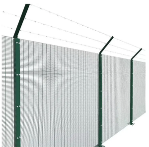 Clôture de sécurité anti-escalade 358 à vue dégagée, revêtement en poudre, robuste pour aéroports, hauteur 2m, compatible avec les portails coulissants à treillis - Product Image 1