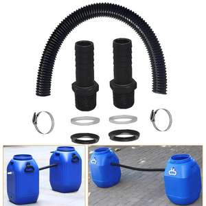 Kit <span class=keywords><strong>de</strong></span> <span class=keywords><strong>raccordement</strong></span> pour baril <span class=keywords><strong>de</strong></span> <span class=keywords><strong>pluie</strong></span> <span class=keywords><strong>de</strong></span> jardin, adaptateur <span class=keywords><strong>de</strong></span> vidange <span class=keywords><strong>de</strong></span> réservoir d'<span class=keywords><strong>eau</strong></span>, ensemble <span class=keywords><strong>de</strong></span> connecteurs <span class=keywords><strong>de</strong></span> tuyau <span class=keywords><strong>de</strong></span> 500 mm pour une connexion facile au réservoir d'<span class=keywords><strong>eau</strong></span> - Product Image 1
