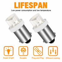 Ampoule LED YD BA9S Plug and Play, super lumineuse, durable, 6 couleurs, voyant lumineux pour tableau de bord intérieur de voiture