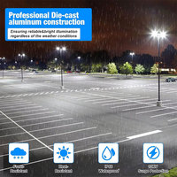 Lampe LED modulaire haute puissance 200W pour éclairage de zone, certifiée ETL DLC CE RoHS, idéale pour parkings, rues, cours industrielles et mât élevé