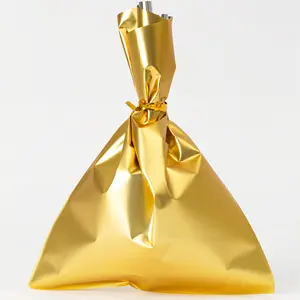 BPB özelleştirilmiş baskılı Bopp altın gümüş folyo Mylar şarap hediye çantası