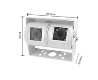 Caméra de recul double objectif pour véhicules lourds, étanche, CCTV MDVR, caméra de recul pour camion avec bonne vision nocturne