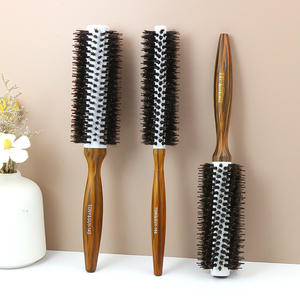 Set Sikat Rambut Profesional Salon dengan Gagang Kayu Alami OEM, Sikat Rambut Ekstra Panjang untuk Menata Rambut - Product Image 2