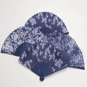 Éventail pliant 2025 en bambou, artisanat chinois en tissu, décorations florales imprimées, éventail pour femme - Product Image 5