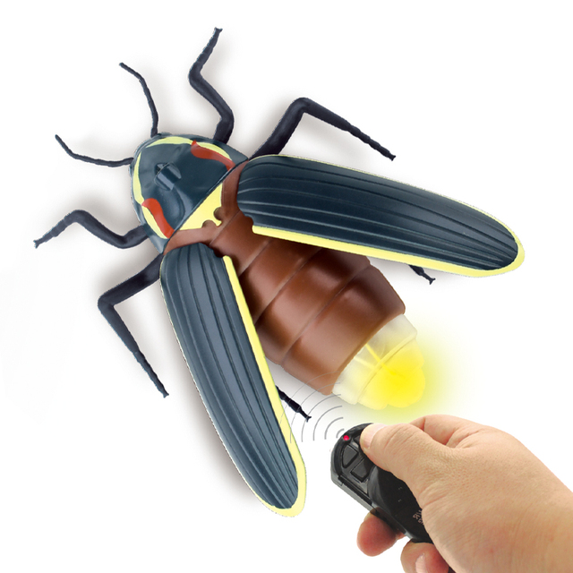 3d Simulation Scale Model Remote Control Firefly Toy Realistic Flying Insects Model for Kids Boys Wholesale