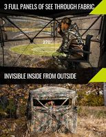 Abri de chasse portable en tissu Oxford camouflage, abri au sol à montage rapide pour la chasse au cerf et au dinde, OEM