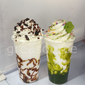 Postre Falso de Burbujas de Té Simuladas con Helado de Matcha, Sabores Surtidos, Chocolate, Galleta y Fresa, Modelo de Atrezzo para Fotografía y Fiestas - Product Image 3