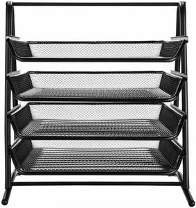Wholesale Metal Mesh 4 Layers Office Removable Document <b>Tray</b> Letter <b>Tray</b> Desk Organizer - Product Image 4