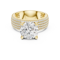 Anillo de Compromiso Clásico con Diamante Ovalado Cultivado en Laboratorio, Chapado en Oro de 10Kt, 14Kt, 18Kt, 22Kt, Certificado por IGI, para Mujer, Joyería Fina de Moda