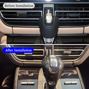 Cache décoratif de pommeau de levier de vitesse pour console centrale <span class=keywords><strong>Porsche</strong></span> Macan 2022-2023 en fibre de carbone véritable, léger et luxueux - Product Image 2