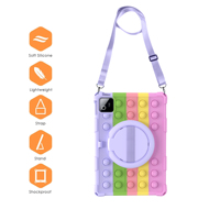 Funda de Silicona Antiestrés para Xiaomi Tablet 5/5 Pro de 11 Pulgadas, Diseño de Dibujos Animados Giratorio, Resistente a Caídas y Golpes