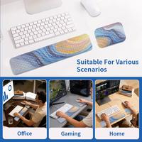 Repose-poignet pour clavier en mousse à mémoire de forme, style dessin animé, antidérapant, pour jeux, taille personnalisable, anti-rayures, facile à nettoyer, pour le bureau et la maison