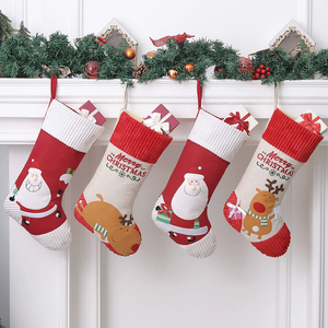 Bas de lin d'<span class=keywords><strong>hiver</strong></span> personnalisés HB-375 grande <span class=keywords><strong>chaussette</strong></span> de Noël en feutre - Product Image 1
