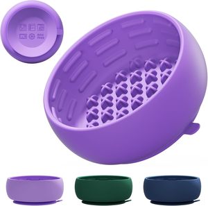 Nouvelle gamelle anti-glouton pour chien en silicone avec logo personnalisé et ventouse - Product Image 1