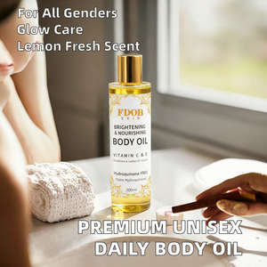 วิตามินซีและอี บอดี้ออยล์กลิ่นเลมอนเพื่อผิวกระจ่างใส สำหรับการดูแลผิวกายทุกวันของผู้ชายและผู้หญิง - Product Image 2