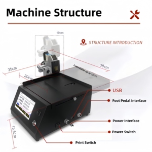 Stampante a getto d'inchiostro touch screen statica intelligente 4POLETECH per la codifica di data di scadenza, batch, <span class=keywords><strong>QR</strong></span>/codice a barre e logo - Product Image 5