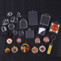 Akrilik anahtarlık boşlukları akrilik fotoğraf çerçevesi anahtarlık plastik anahtarlık şeffaf çinko alaşım DIY özel akrilik 1 renk, 2 renk