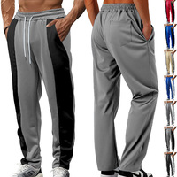 Pantalones Deportivos para Hombre con Bloques de Color, 240 g/m², Secado Rápido, Corte Holgado, con Cordón Ajustable, Venta al Por Mayor