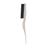 Peigne à perruque démêlant personnalisé brosse à queue pointue brosse à cheveux anti-frisottis paille de blé + poils de sanglier en nylon lilas