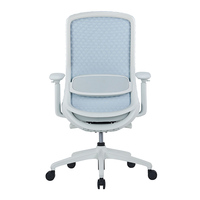 Chaises de bureau à dossier moyen en gros, chaise de bureau ergonomique réglable avec soutien lombaire en tissu maillé
