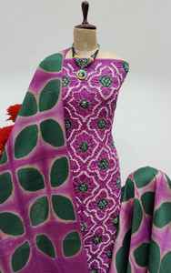 Costume Salwar Kameez traditionnel indien et pakistanais en satin, coupe A, pour le printemps, avec robe élégante - Product Image 3