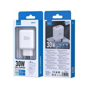 Chargeur mural GaN 30W USB C A, charge rapide, utilisation à domicile et en voyage - Product Image 1