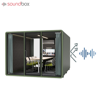 Soundbox extérieur grande cabine insonorisée cour modulaire bureau Pod à vendre cabine de réunion de réduction du bruit