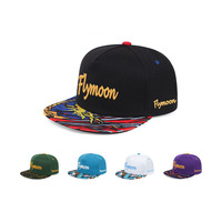 Casquettes de baseball ajustables en coton bicolore, style hip-hop, avec logo brodé personnalisé, 5 panneaux, unisexe, OEM, fabriquées en usine