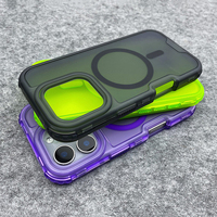 Casing Anti Benturan 3 in 1 Untuk iPhone 17 Pro Max 16 Pro 15 14 13 12, Transparan Sederhana Berlapis Embun, Mendukung Pengisian Daya Nirkabel