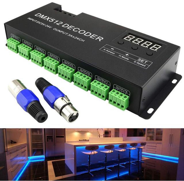 Dmx 512 Decoder Display Dimmer Driver Rgbw Led Decoder Controller