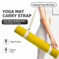 Sangles de tapis de yoga unisexe haut de gamme en polyester et coton, longueur 150 cm, tension moyenne, logo personnalisable, multifonctionnelles