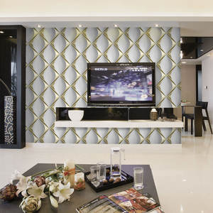 วอลเปเปอร์ <span class=keywords><strong>Shunmei</strong></span> ผ้ากำมะหยี่0.53เมตรม้วนวอลเปเปอร์หนังกลับดีไซน์ทันสมัย - Product Image 3