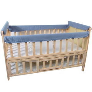 100% Cotton Durable Anti Mold <strong>Crib</strong> <strong>Bumper</strong> with Good Sweat Absorption Fabric for Sensitive Skin Infant Bed Guard Application - Product Image 6