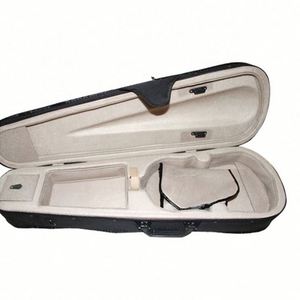 Estuche Rígido Portátil con Forma de Violín para Violín de Tamaño 3/4 con Correa de Hombro Ajustable - Estuche Impermeable de EVA Negro - Product Image 2