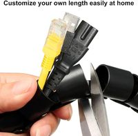 Tubo Espiral para Organización de Cables, Funda Protectora de Cables de PE para el Hogar, Oficina, PC, Gaming, Anti-Mordeduras