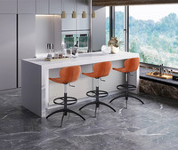 En stock, chaise de salle à manger moderne minimaliste avec structure en métal et siège en cuir, chaise de salle à manger, chaise de réunion à domicile, chaise de réception