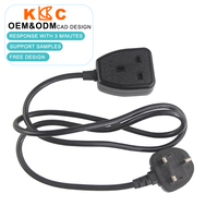 13A UK BS1363 Stecker-Buchse-Adapter mit Neon anzeige-für Wasserkocher, Bügeleisen, Waschmaschinen-Netz kabel