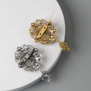 Baroque ovale camée <span class=keywords><strong>broche</strong></span> <span class=keywords><strong>broche</strong></span> rétro résine reine tête pendentif dame broches bijoux pour femmes cadeau - Product Image 2