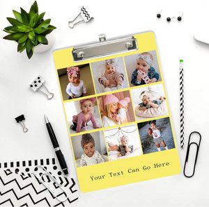 Porte-documents A4 personnalisés en plastique avec <span class=keywords><strong>collage</strong></span> de photos sur mesure – N'importe quelle image/<span class=keywords><strong>texte</strong></span>/logo – Idéal pour étudiants, femmes, hommes, enfants – Profil bas - Product Image 6