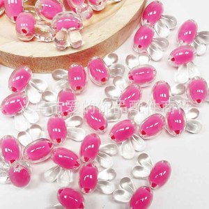 Transparent Acrylic Bunny <b>Beads</b> For Bracelet Making Summer 2025 Yiwu Origin Bulk Packaging Scattered <b>Beads</b> <b>Plastic</b> Resin - Product Image 4