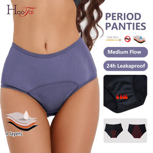 Braguitas Menstruales Reutilizables de 4 Capas para Adolescentes, a Prueba de Fugas, para Niñas Jóvenes, con Absorbencia en la Entrepierna - Product Image 1