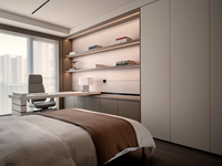 Ensemble de meubles de chambre à coucher de suite exécutive d'hôtel haut de gamme personnalisé, style italien, luxe léger, moderne, en bois massif et MDF, canapé-lit, bureau, chaise