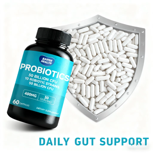 PROBIOTIQUES OEM 50 MILLIARDS DE UFC 10 SÉRIES DE BACTÉRIES 400 MG 60 CAPSULES 30 DOSEMENTS COMPLÉMENT ALIMENTAIRE POUR ADULTES PROMOSSION DE LA DIGESTION - Product Image 4